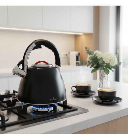 ZWIEGER RED LINE Czajnik z gwizdkiem 3 L / stal nierdzewna