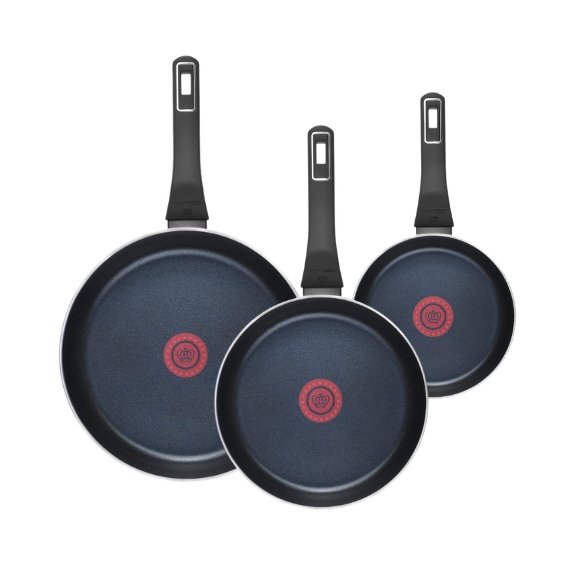 GERLACH AMBIENTE ThermoCoat KOMPLET PATELNIA 20, 24, 28 cm + pokrywki 3w1