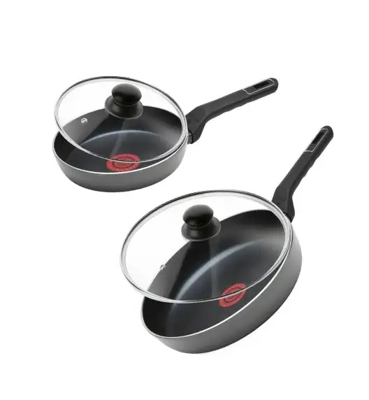 GERLACH AMBIENTE ThermoCoat KOMPLET PATELNIA 20, 28 cm + pokrywki uniwersalne