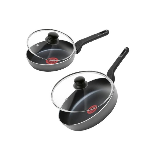 GERLACH AMBIENTE ThermoCoat KOMPLET PATELNIA 20, 28 cm + pokrywki uniwersalne