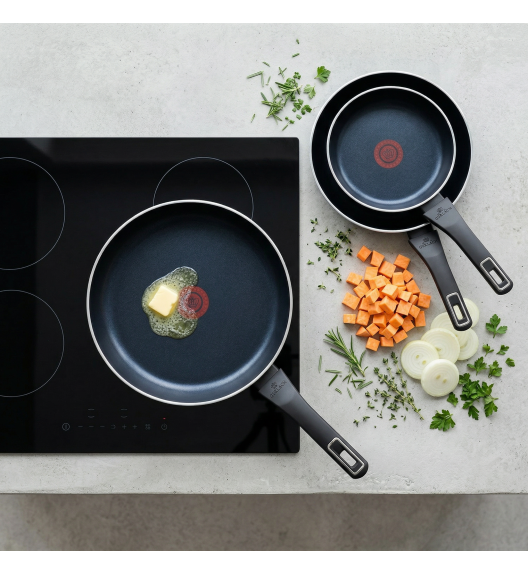 GERLACH AMBIENTE Komplet Garnki z pokrywkami 10 el + Patelnie Ambiente ThermoCoat 20, 28 cm / stal nierdzewna / indukcja