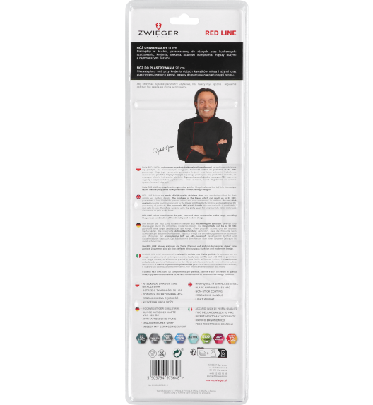 ZWIEGER RED LINE Zestaw noży 2 el / nóż do plastrowania + nóż uniwersalny