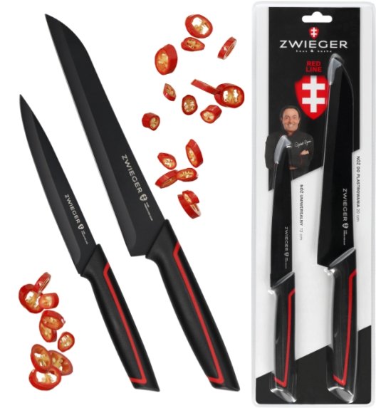 ZWIEGER RED LINE Zestaw noży 2 el / nóż do plastrowania + nóż uniwersalny