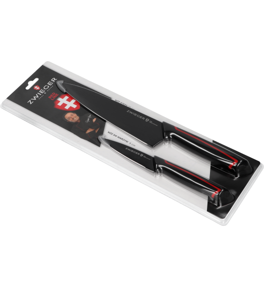 ZWIEGER RED LINE Zestaw noży 2 el / nóż szefa kuchni + nóż do warzyw i owoców