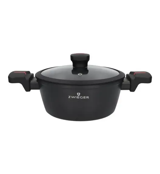 ZWIEGER RED LINE Komplet garnków z pokrywkami 18, 20, 24 cm + Patelnie 20, 28 cm / powłoka TitanEX