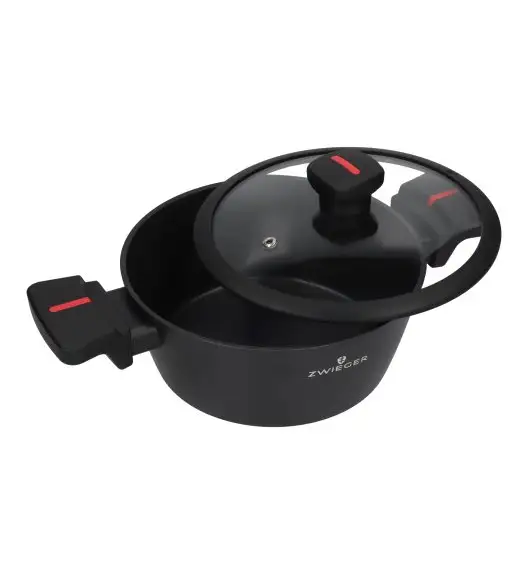 ZWIEGER RED LINE Komplet garnków z pokrywkami 18, 20, 24 cm + Patelnie 20, 24, 28 cm / powłoka TitanEX