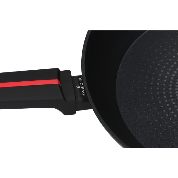 ZWIEGER RED LINE Komplet garnków z pokrywkami 18, 20, 24 cm + Patelnie 20, 24, 28 cm + Pokrywki szklane
