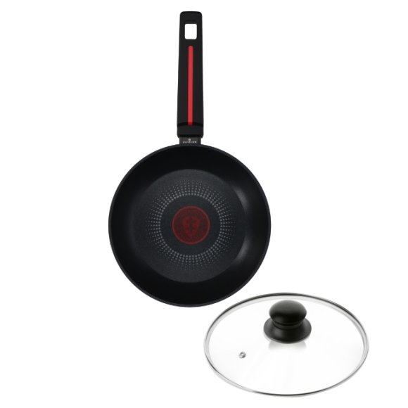ZWIEGER RED LINE Patelnia 20 cm + Pokrywka szklana / powłoka TitanEX