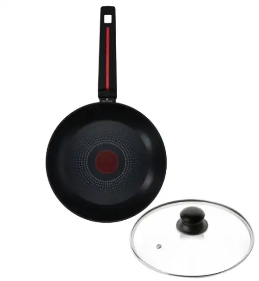 ZWIEGER RED LINE Patelnia 24 cm + Pokrywka szklana TADAR / powłoka TitanEX