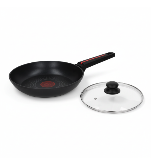 ZWIEGER RED LINE Patelnia 24 cm + Pokrywka szklana TADAR / powłoka TitanEX