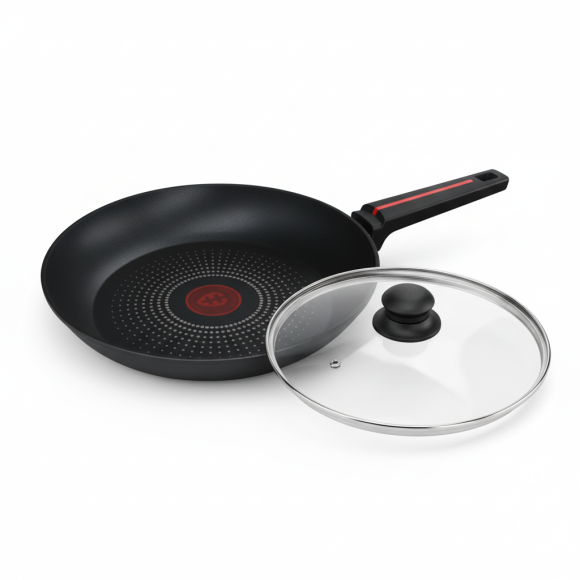 ZWIEGER RED LINE Patelnia 28 cm + Pokrywka szklana TADAR / powłoka TitanEX