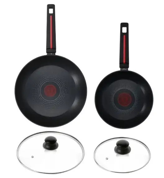 ZWIEGER RED LINE Komplet patelni 20, 28 cm + Pokrywki szklane TADAR / powłoka TitanEX