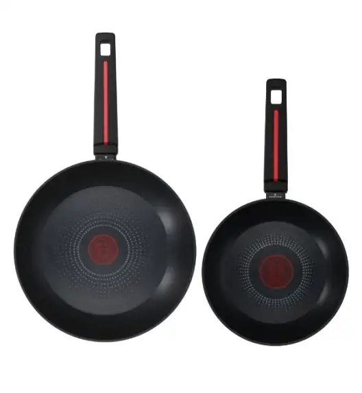 ZWIEGER RED LINE Komplet patelni 20, 28 cm + Pokrywki silikonowe TADAR / powłoka TitanEX