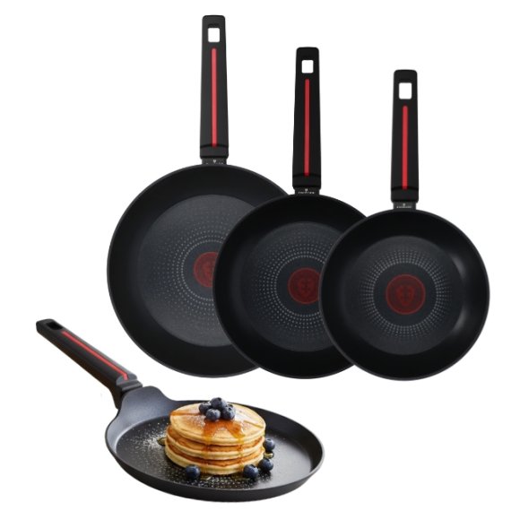 ZWIEGER RED LINE Komplet patelni 20, 24, 28 cm + Patelnia do naleśników 24 cm / powłoka TitanEX