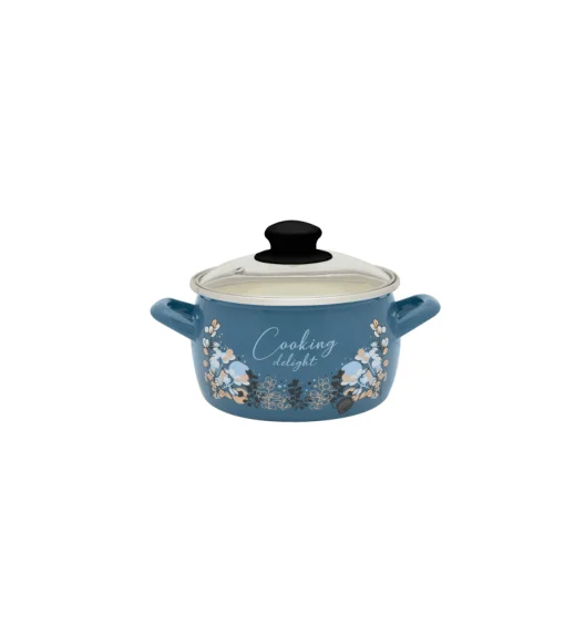 METALAC COOKING DELIGHT Garnek 2,2 l ze szklaną pokrywką 16 cm / emalia