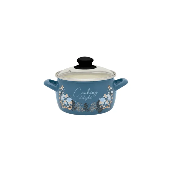 METALAC COOKING DELIGHT Garnek 2,2 l ze szklaną pokrywką 16 cm / emalia