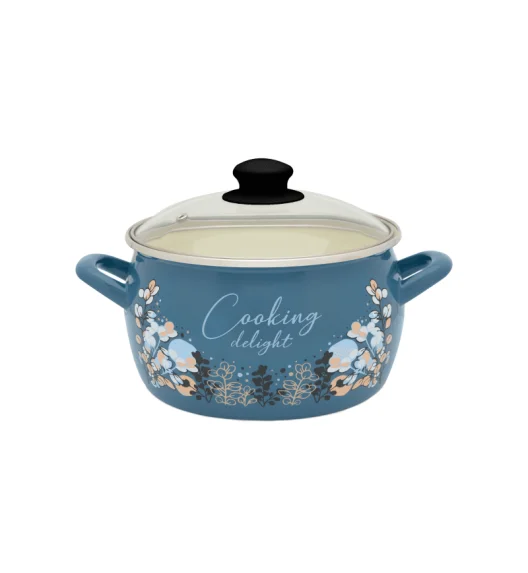 METALAC COOKING DELIGHT Garnek 7,5 l ze szklaną pokrywką 24 cm / emalia