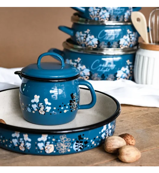 METALAC COOKING DELIGHT Naczynie do zapiekania forma do pieczenia 28 cm okrągła / emalia