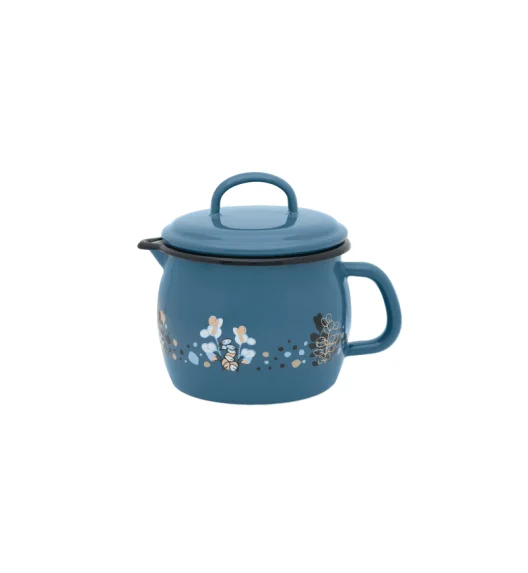 METALAC COOKING DELIGHT Kubek dzbanek 1,3 l z rączką i pokrywką 12 cm / emalia