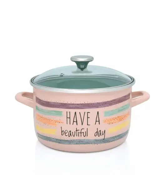 METALAC HaBD Garnek głęboki 4 l z pokrywką 20 cm / emalia