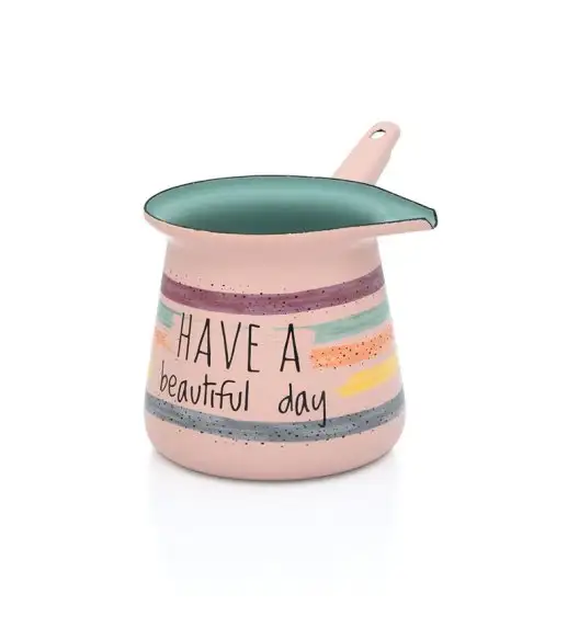 METALAC HaBD Klasyczny dzbanek do kawy tygielek z raczką 400 ml / emalia