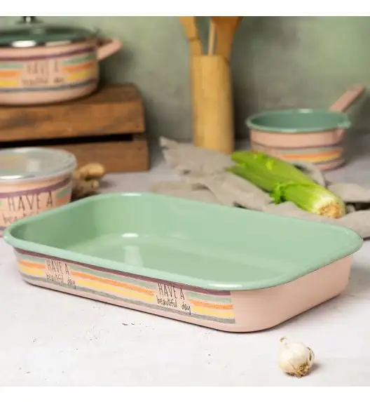 METALAC HaBD Forma blacha do pieczenia 38x22 cm / emalia