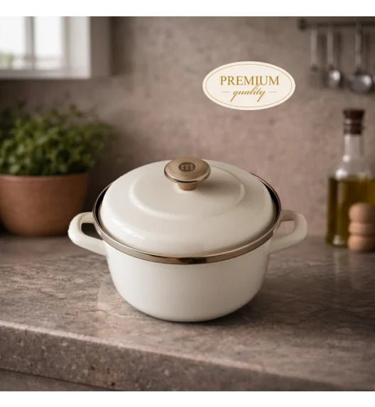 METALAC MAXIMUS PLUS Garnek 3 l z pokrywką 20 cm / emalia