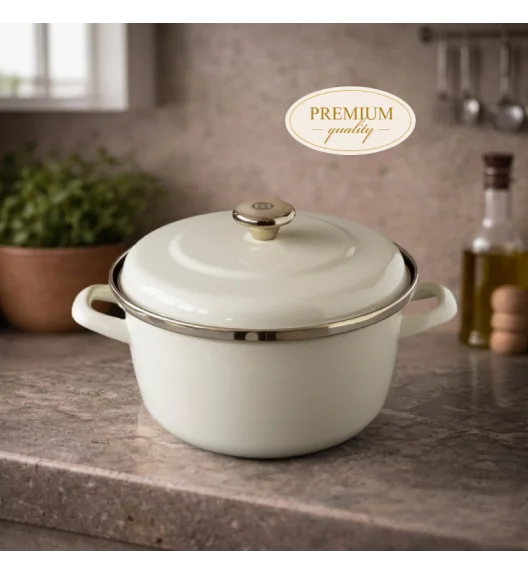 METALAC MAXIMUS PLUS Garnek 5,4 l z pokrywką 24 cm / emalia