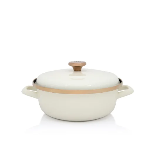 METALAC MAXIMUS PLUS Garnek niski 3,9 l z pokrywką 24 cm / emalia