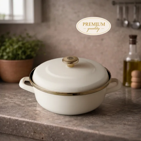 METALAC MAXIMUS PLUS Garnek niski 3,9 l z pokrywką 24 cm / emalia