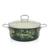 METALAC GOLDEN TIMES Garnek niski 4,75 l z pokrywką 24 cm / emalia