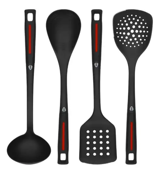 ZWIEGER RED LINE Komplet przyborów 4 el / Chochla + Łopatka + Łyżka + Podbierak / tworzywo sztuczne