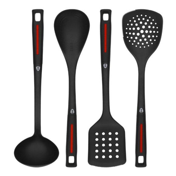 ZWIEGER RED LINE Komplet przyborów 4 el / Chochla + Łopatka + Łyżka + Podbierak / tworzywo sztuczne