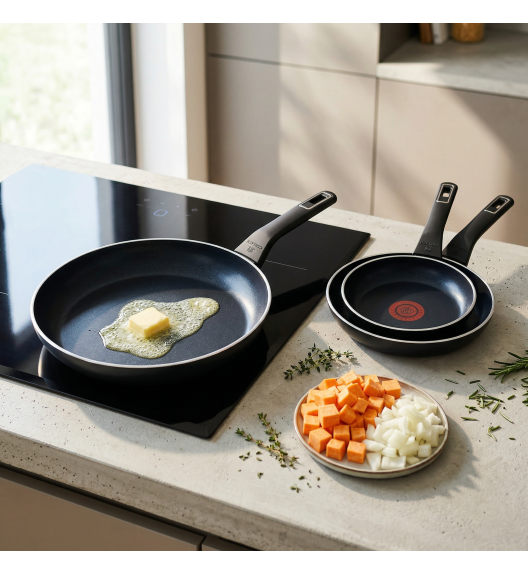 GERLACH BRAVA Komplet Garnki z pokrywkami 8 el + patelnie Gerlach Ambiente 20, 24, 28 cm