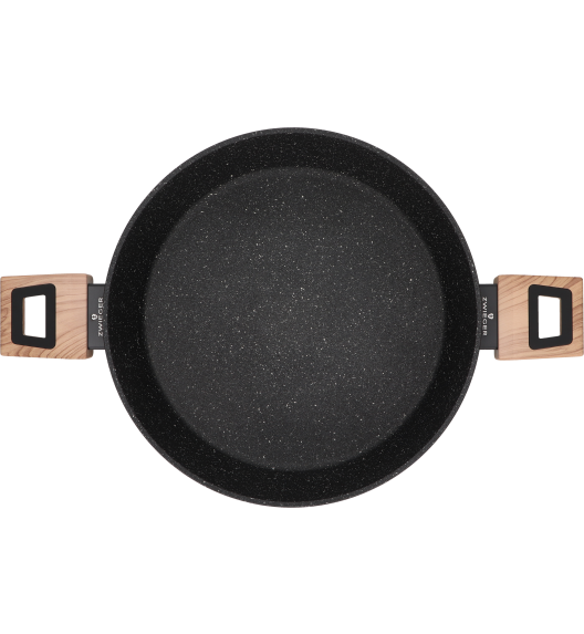 ZWIEGER LAVENA Garnek płaski 28 cm z pokrywką / indukcja / powłoka PFLUON