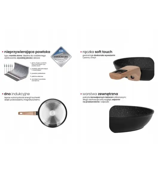 ZWIEGER LAVENA Patelnia 24 cm / indukcja / powłoka PFLUON