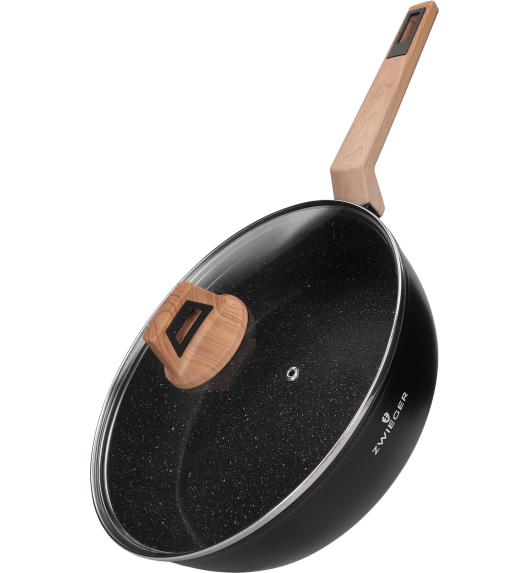 ZWIEGER LAVENA Patelnia głęboka 28 cm z pokrywką / indukcja / powłoka PFLUON