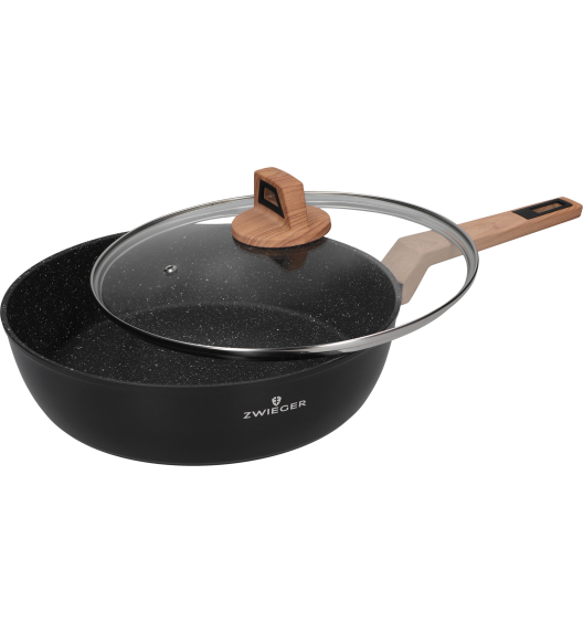 ZWIEGER LAVENA Patelnia głęboka 28 cm z pokrywką / indukcja / powłoka PFLUON