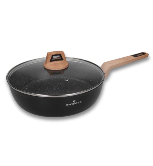 ZWIEGER LAVENA Patelnia głęboka 28 cm z pokrywką / indukcja / powłoka PFLUON