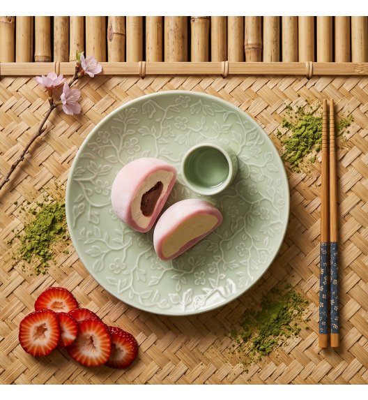 LUBIANA HANAMI KD LIMONKOWY Talerz deserowy 20,5 cm / zdobiona porcelana luz