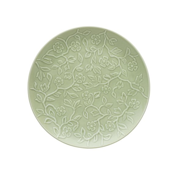 LUBIANA HANAMI KD LIMONKOWY Talerz deserowy 20,5 cm / zdobiona porcelana luz