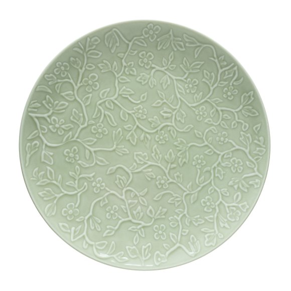 LUBIANA HANAMI KD LIMONKOWY Talerz obiadowy 27 cm / zdobiona porcelana luz