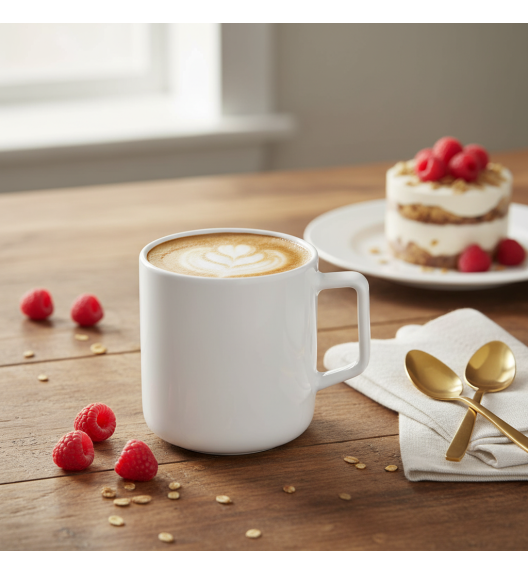 LUBIANA ANKARA Kubek 400 ml | biała porcelana luz