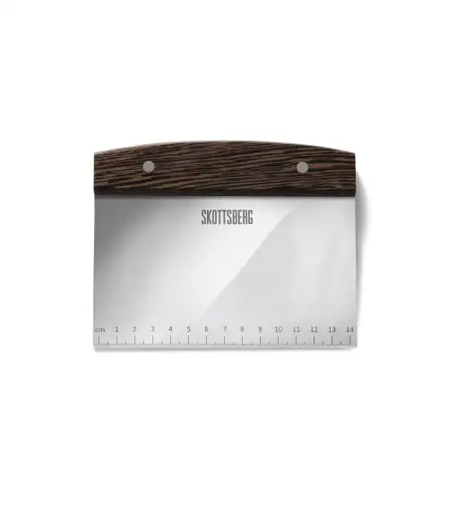 SKOTTSBERG Skrobak do czyszczenia i krojenia z miarką / drewniany uchwyt