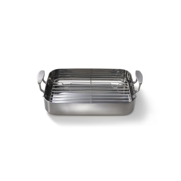 SKOTTSBERG STAINLESS STEEL Brytfanna z rusztem 35x25 cm