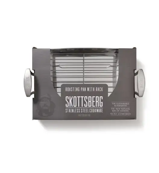 SKOTTSBERG STAINLESS STEEL Brytfanna z rusztem 35x25 cm