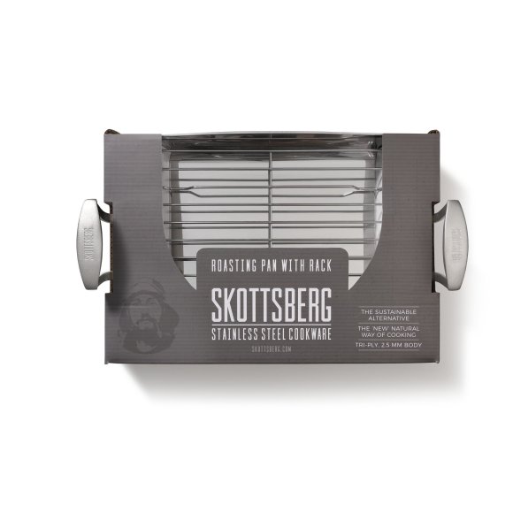 SKOTTSBERG STAINLESS STEEL Brytfanna z rusztem 35x25 cm