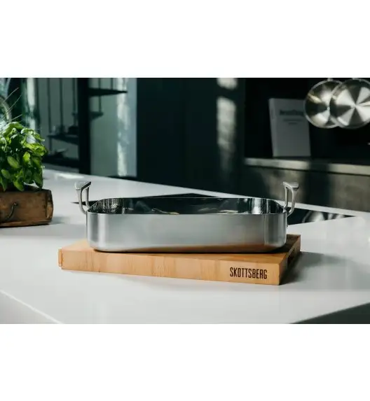 SKOTTSBERG STAINLESS STEEL Brytfanna z rusztem 35x25 cm