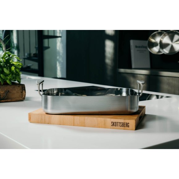 SKOTTSBERG STAINLESS STEEL Brytfanna z rusztem 35x25 cm