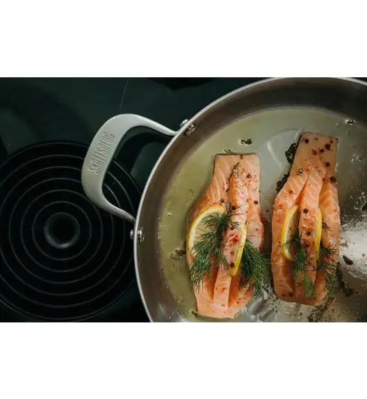 SKOTTSBERG STAINLESS STEEL Patelnia głęboka z pokrywką 28 cm / stal nierdzewna